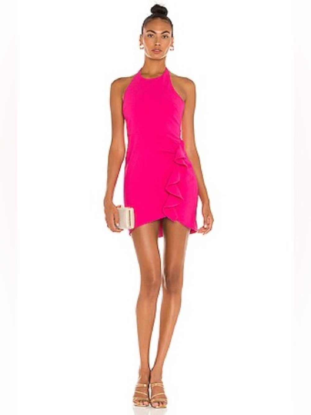 Likely x Revolve Fraya Dress Pink 2 mini halter perfect condition smoke pet free
